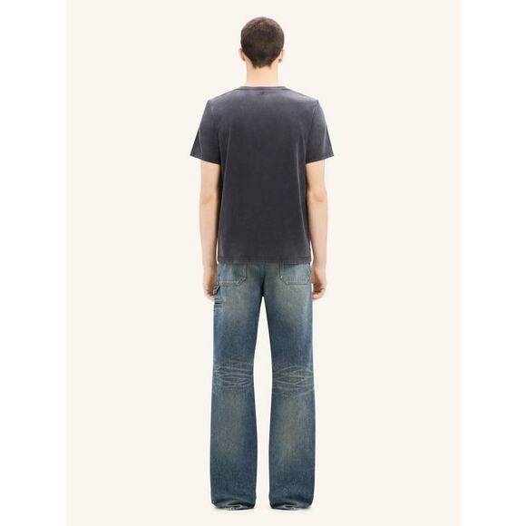 Courreges Mens AC Crew Neck T Shirt in Stonewashed Grey XXL - Picture 3 of 5